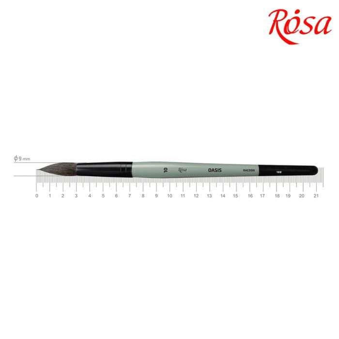 Кисточка для рисования Rosa Енот круглый OASIS 188, № 10 (4823098516903)
