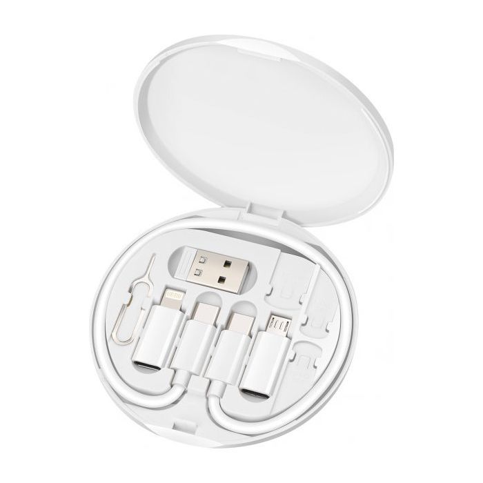Переходник USB-C to USB-A/micro/Lightning USB2.0 0.28m 60W Maxxter (UB-SET) > цены в Киеве и Украине Переходник USB-C to USB-A/micro/Lightning USB2.0 0.28m 60W Maxxter (UB-SET)