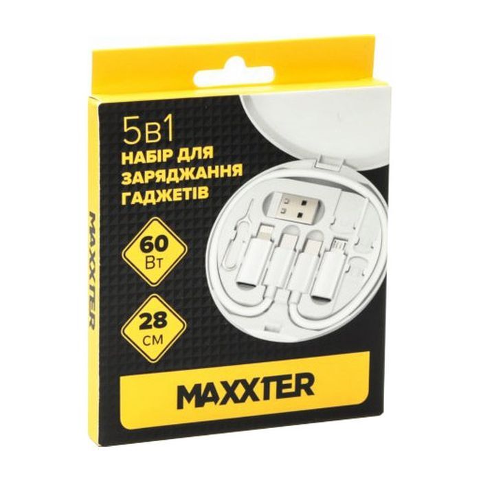 Переходник USB-C to USB-A/micro/Lightning USB2.0 0.28m 60W Maxxter (UB-SET) изображение 3 Переходник USB-C to USB-A/micro/Lightning USB2.0 0.28m 60W Maxxter (UB-SET) изображение 3