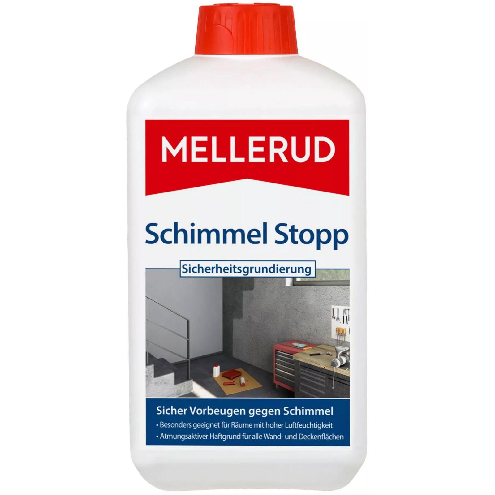 Жидкость для чистки ванн Mellerud Грунтовка для защиты от грибка и плесени 1 л (4004666009601)