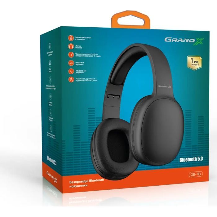 Навушники Grand-X GB-11B Black (GB-11B) зображення 5