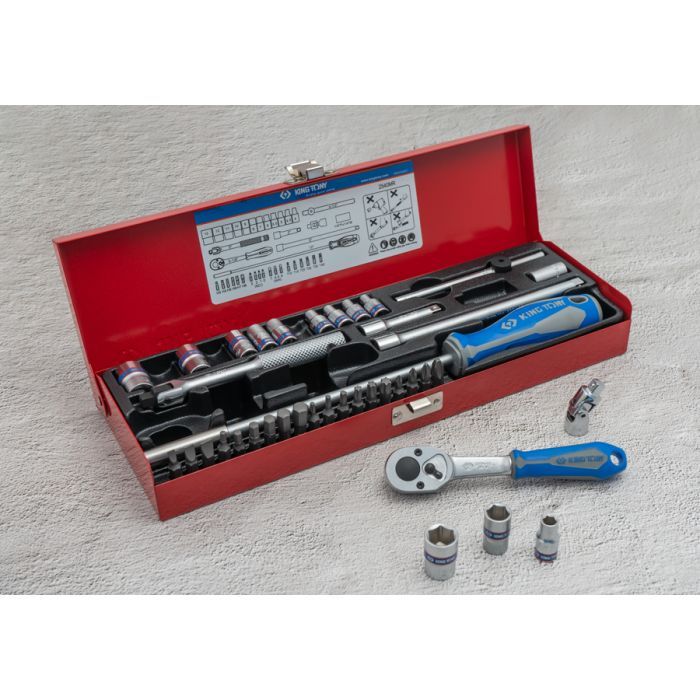 Набор инструментов KING TONY 1/4" 40 шт. (2540MR) изображение 3