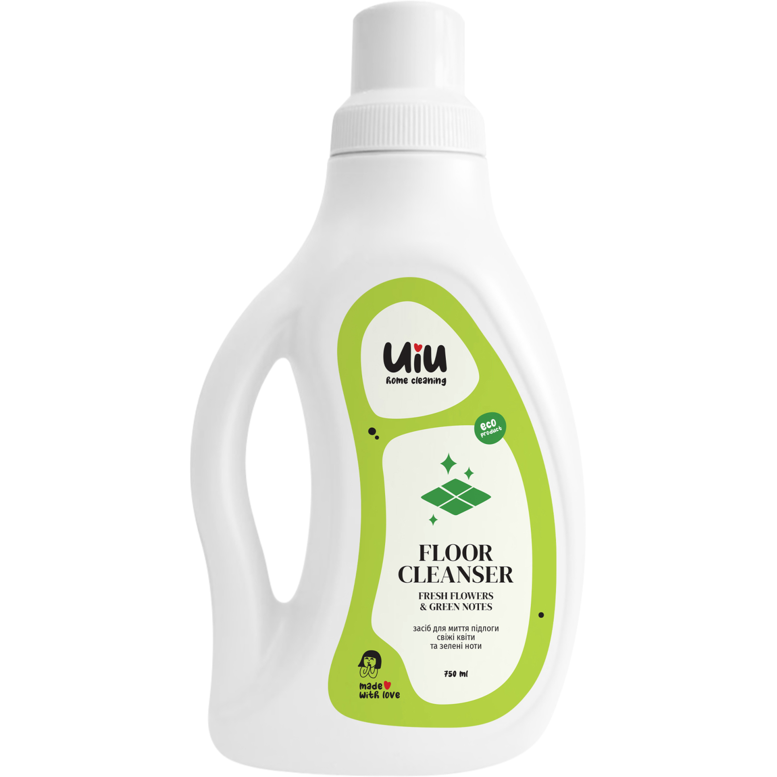 Средство для мытья пола UIU Свежие Цветы & Зеленые Ноты 750 мл (4820152333421)