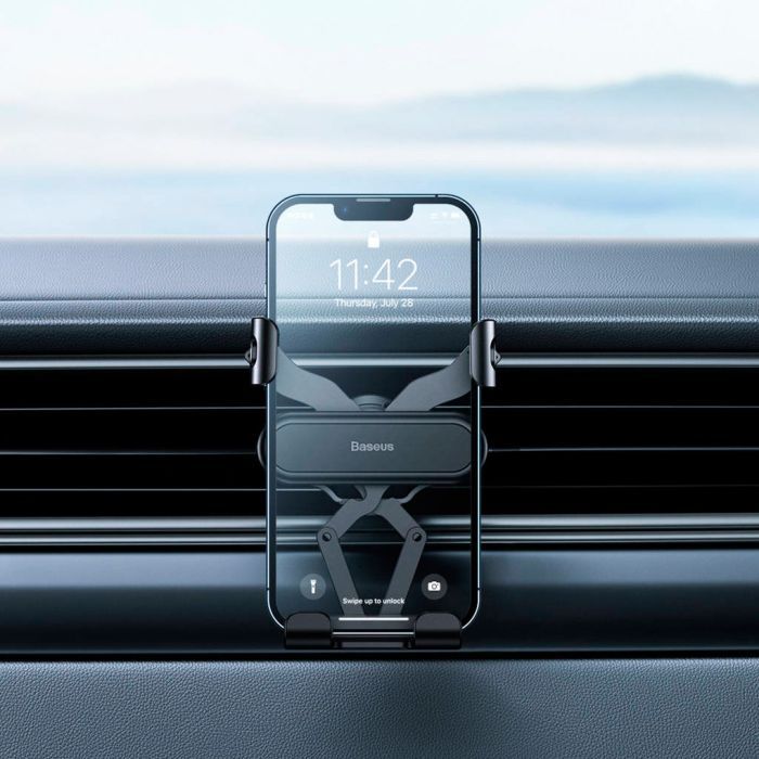 Универсальный автодержатель Baseus Stable Gravitational Car Mount Lite (Air Outlet Version) (SUWX010001) изображение 12