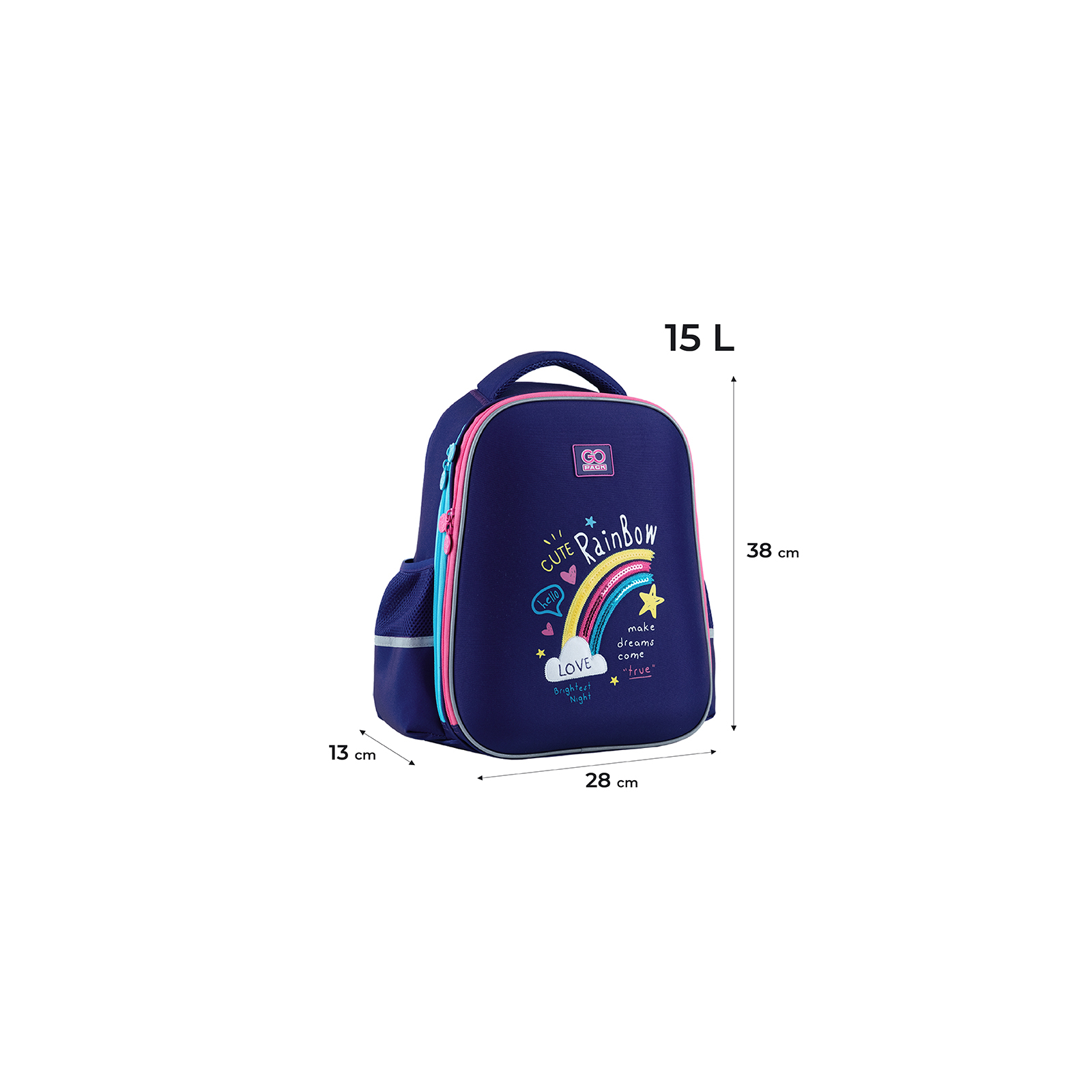 Рюкзак школьный GoPack Education 165M-1 Cute Rainbow (GO24-165M-1) изображение 2
