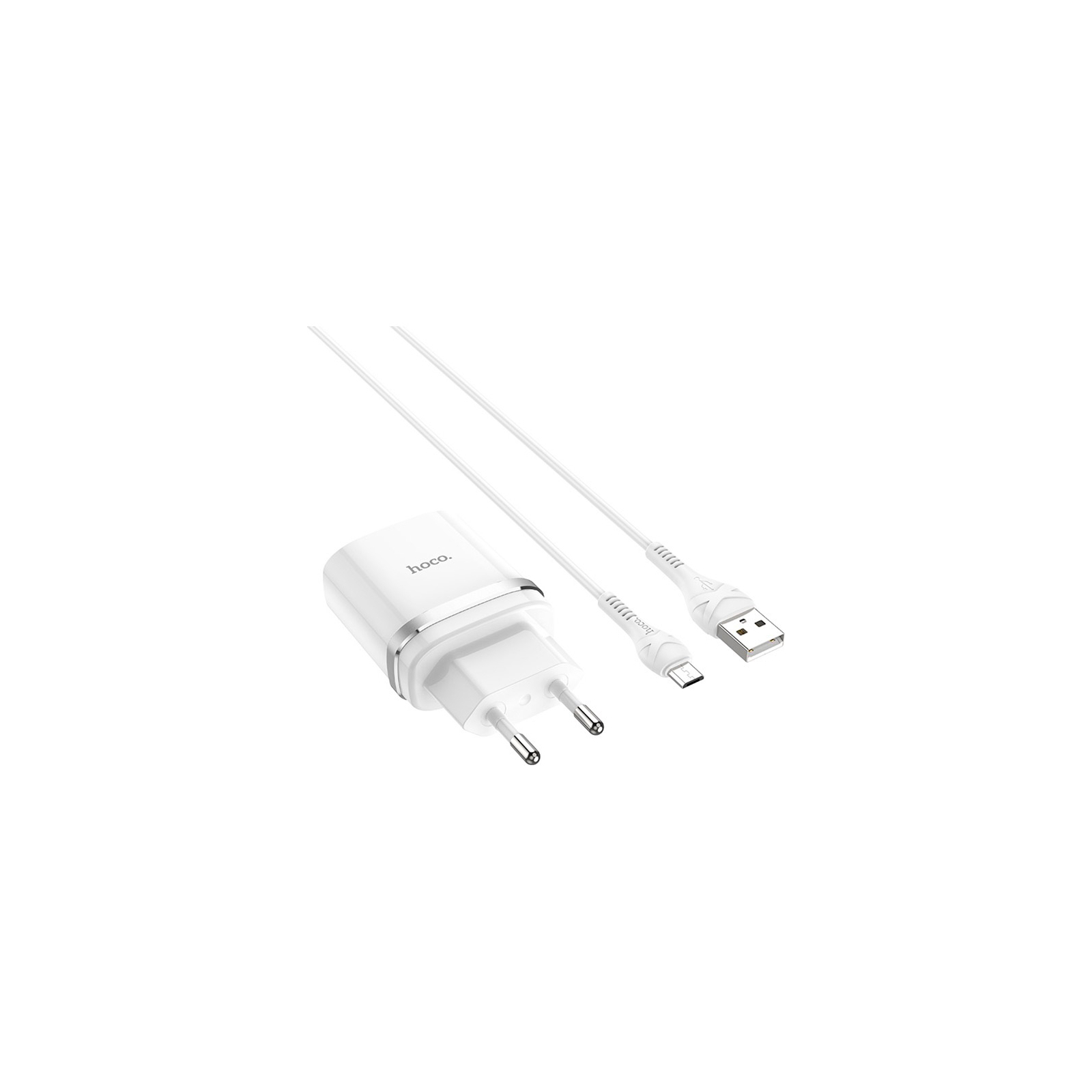 Зарядний пристрій HOCO C12Q Smart QC3.0 charger set(Micro) White (6931474716286)