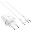 Зарядний пристрій HOCO C12Q Smart QC3.0 charger set(Micro) White (6931474716286)