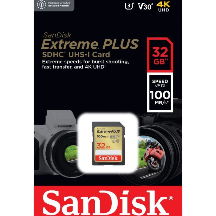 Карта памяти SanDisk 32GB SDXC class 10 Extreme PLUS (SDSDXWT-032G-GNCIN) изображение 4
