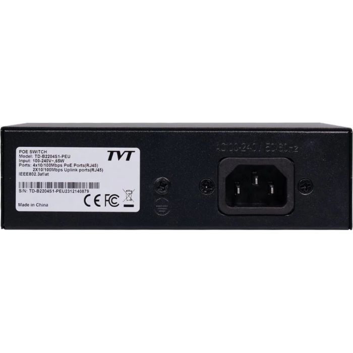 Комутатор мережевий TVT DIGITAL TD-B2204S1-PEU зображення 4
