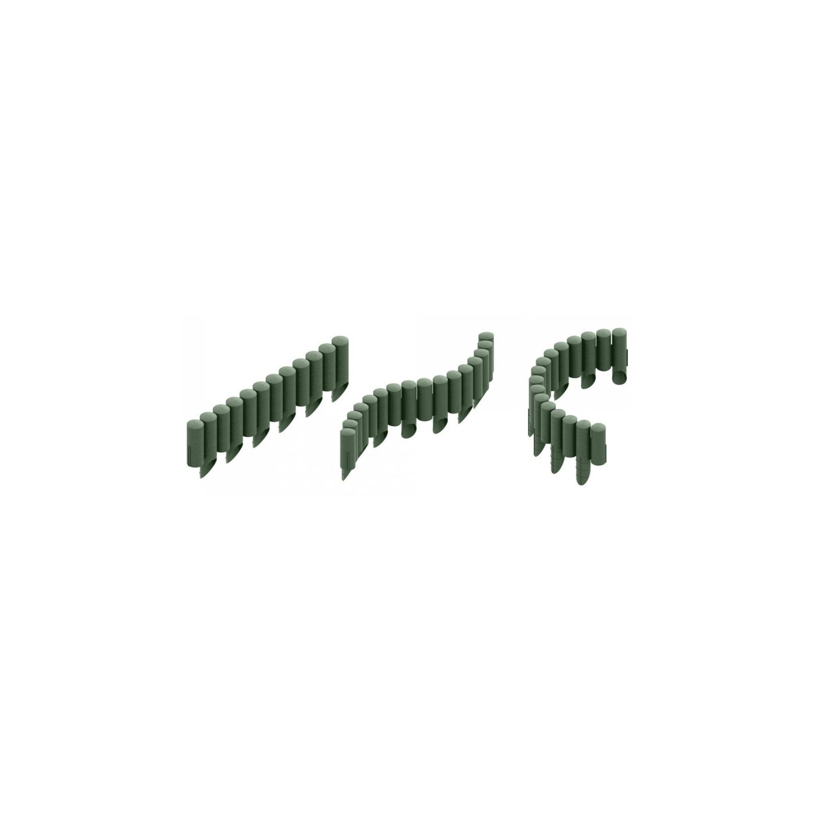 Садовое ограждение Cellfast газонная, 4 STANDARD, 10 секций по 235 мм, 2.3м, зеленая (34-042) изображение 4