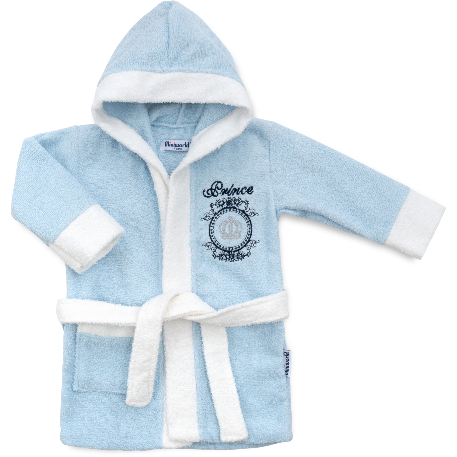 Детский халат Miniworld махровый (15119-104B-blue)