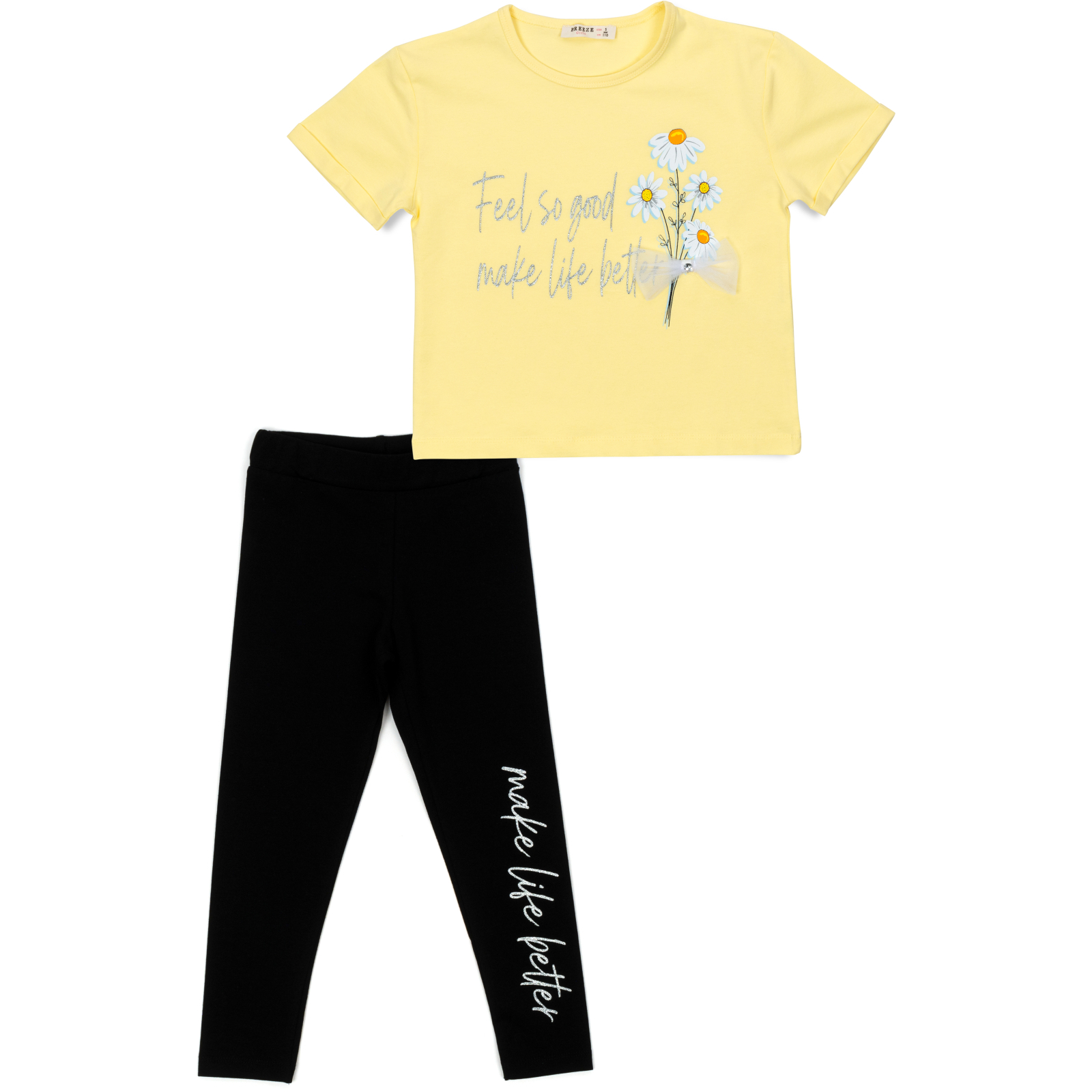Набор детской одежды Breeze с ромашками (19325-140G-yellow)
