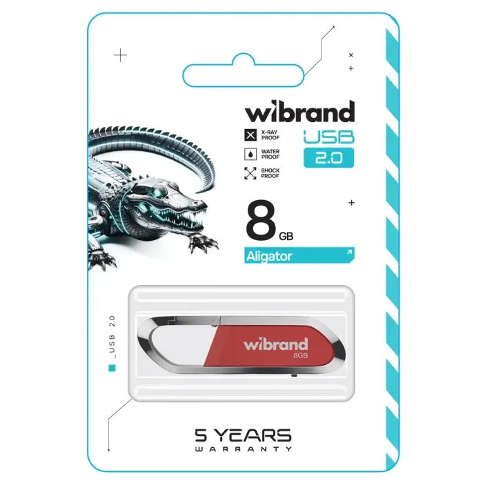 USB флеш накопитель Wibrand 8GB Aligator Blue USB 2.0 (WI2.0/AL8U7U) изображение 2