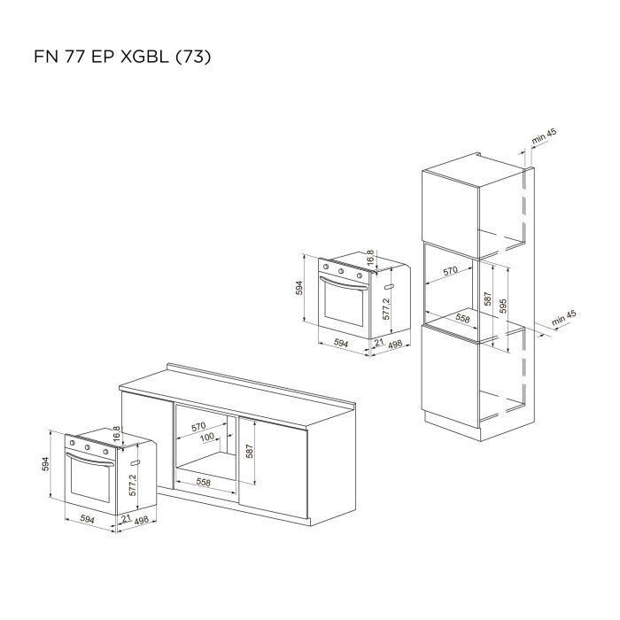 Духовой шкаф Pyramida FN 77 EP XGBL (73) изображение 12