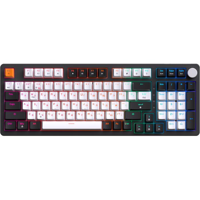 Клавиатура GamePro MK170W Hot-Swap Red Swich RGB USB UA White (MK170W)