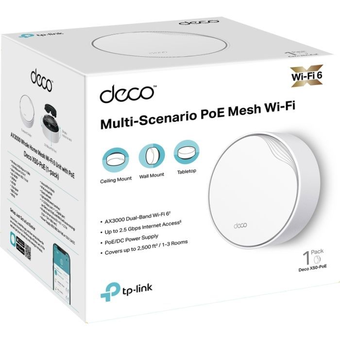 Точка доступа Wi-Fi TP-Link DECO-X50-POE-2-PACK изображение 12