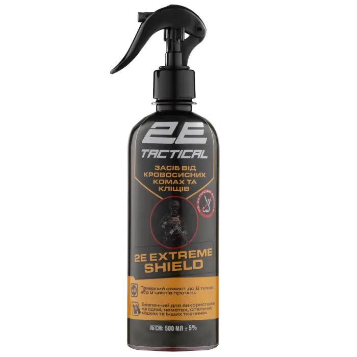 Спрей от насекомых 2E Tactical Extreme Shield От кровососущих насекомых и клещей Для обработки одежды и снаряжения 500 мл (2E-RPLNTPN05-500)
