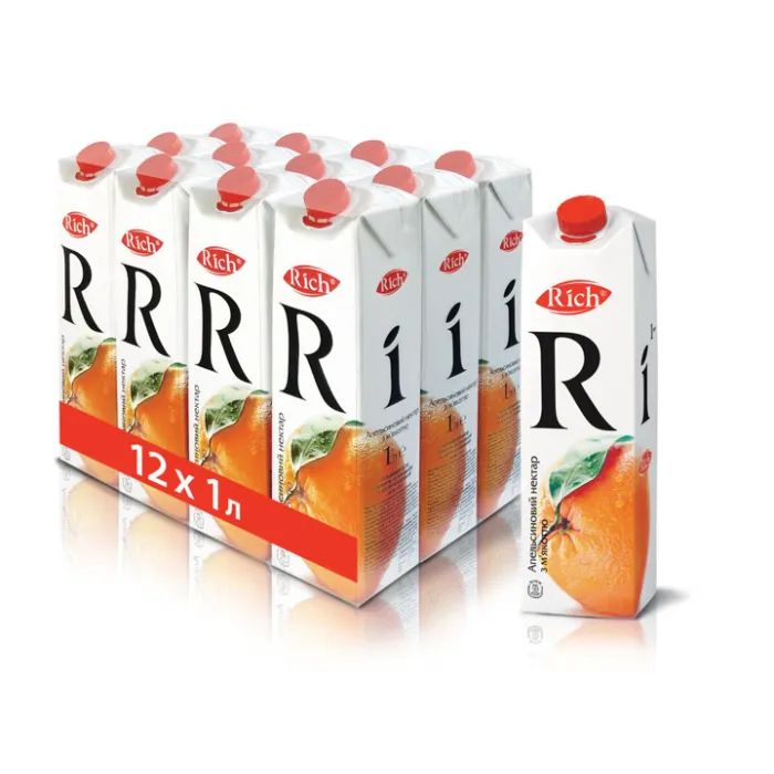 Сок Rich Апельсиновый нектар с мякотью 1 л (4820039351791/4820039354372) изображение 5