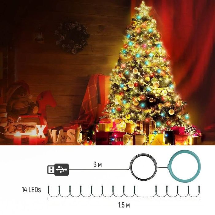 Гірлянда ColorWay Каскад LED 98 7 x 1.5 м 8 функцій (CW-G-98L71CUMC) зображення 6