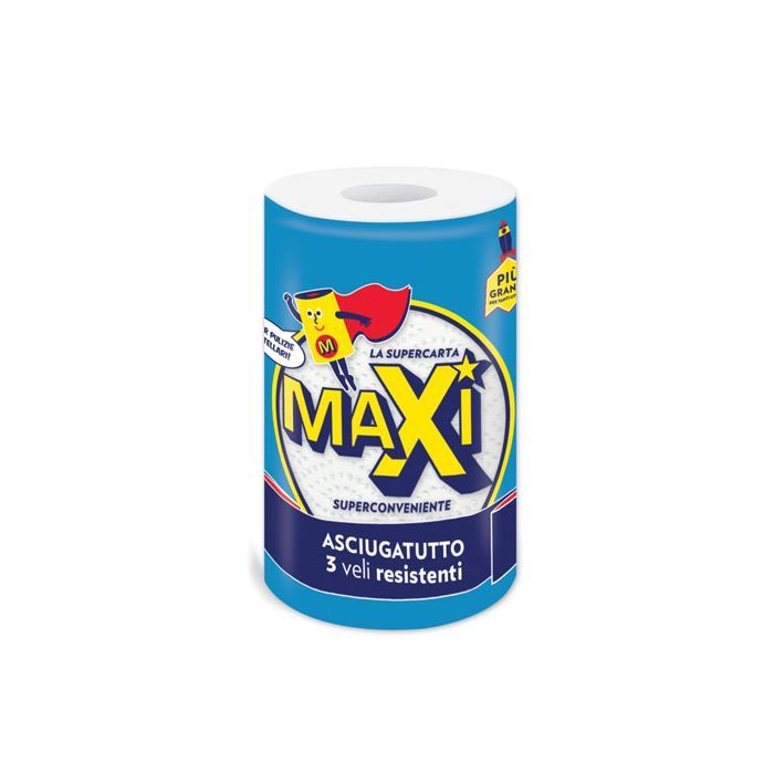 Бумажные полотенца Maxi Household 3 слоя 100 отрывов 1 рулон (8011728280089)