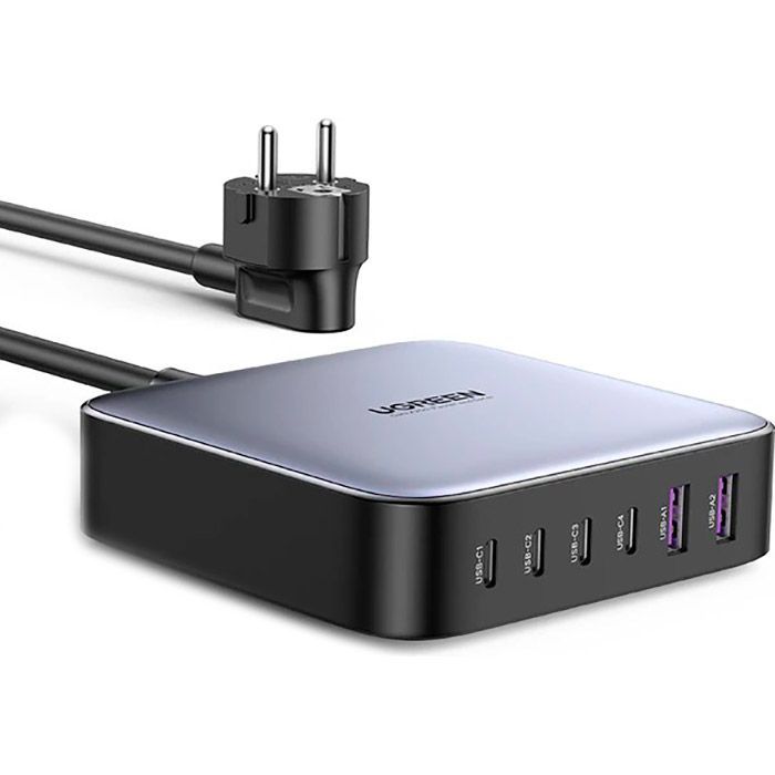 Зарядное устройство Ugreen 6xUSB 200W (4хUSB-C+2xUSB-A) Gan CD271 (40914) изображение 2