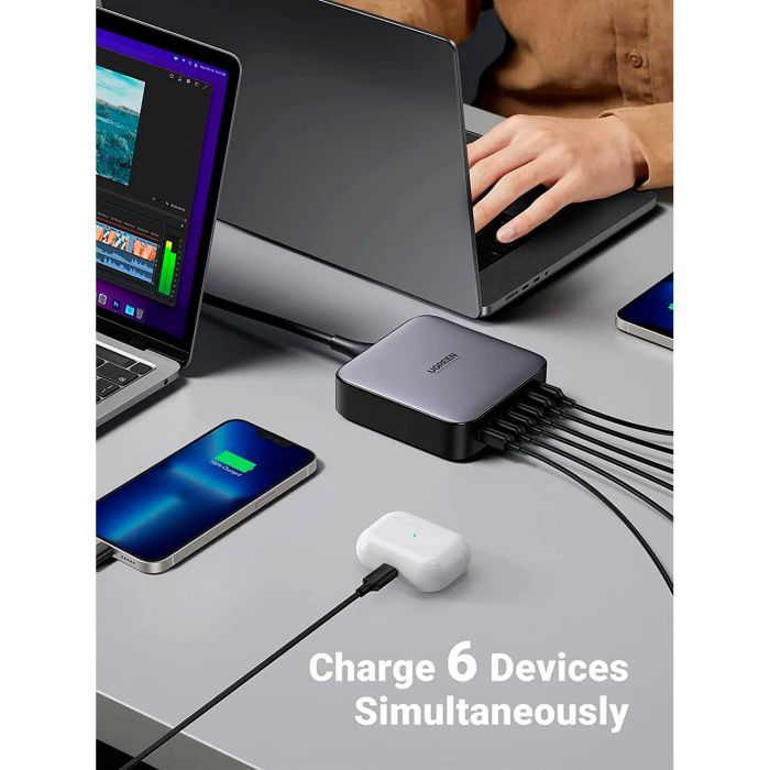 Зарядное устройство Ugreen 6xUSB 200W (4хUSB-C+2xUSB-A) Gan CD271 (40914) изображение 7