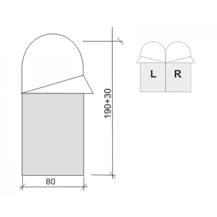 Спальный мешок Terra Incognita Asleep 200 R темно-синій (4823081502142) изображение 4