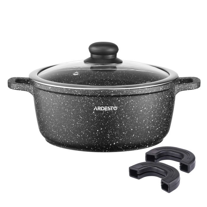 Кастрюля Ardesto Gemini Anzio, 1.8л, алюміній, чорний (AR2418GE) изображение 9