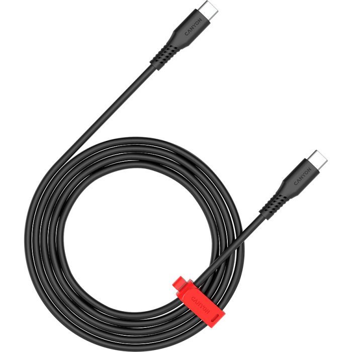 Дата кабель USB-C to USB-C 2.0m CC60SC 60W Black Canyon (CNS-CC60SC20B)