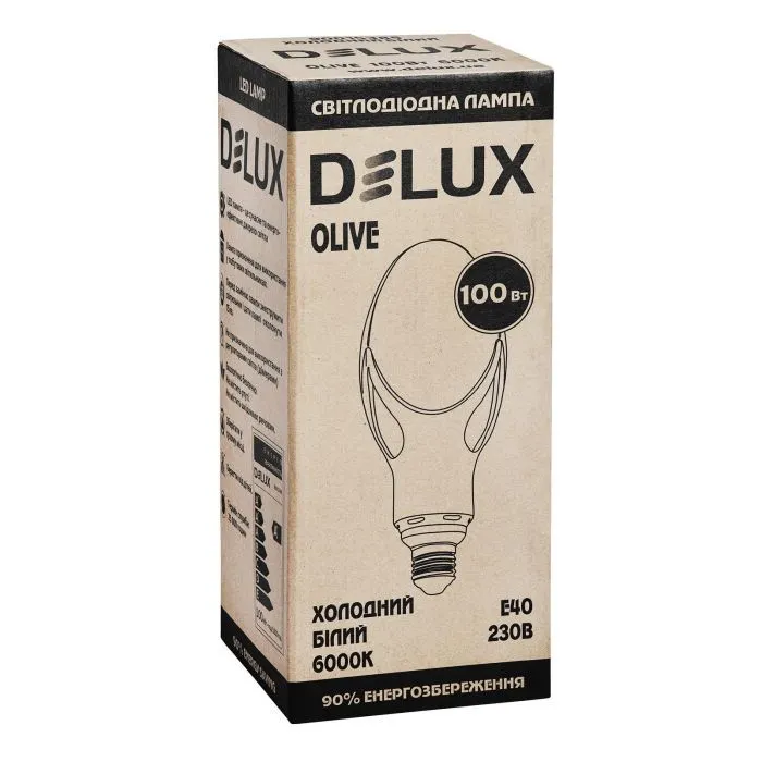 Лампочка Delux OLIVE 100w E40 6000К (90015385) зображення 3