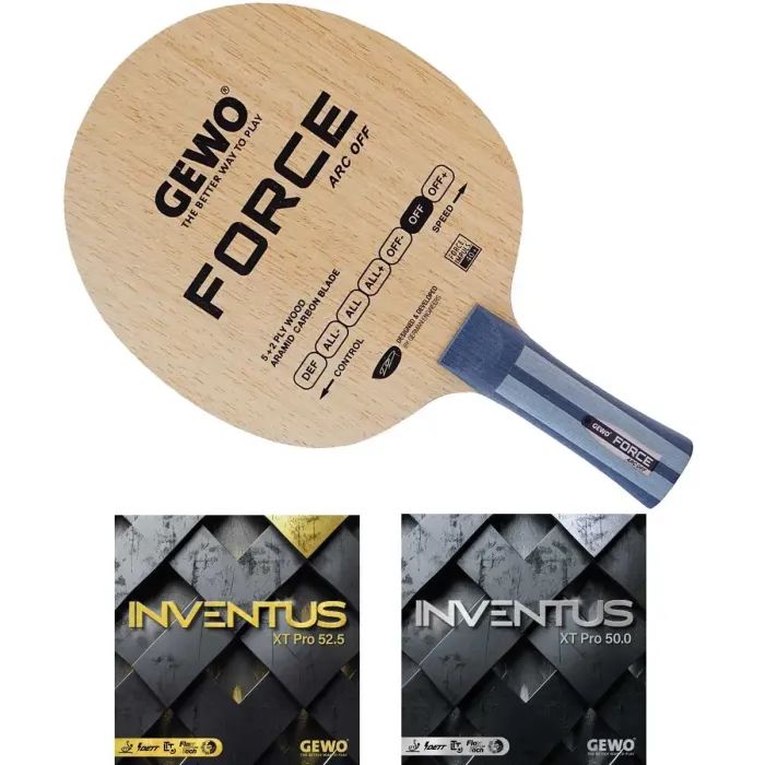 Ракетка для настільного тенісу Gewo Force ARC OFF, Inventus XT Pro 52.5 + 50.0, FL (1163700001) (931328) зображення 4