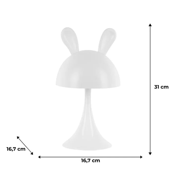 Ночник Kite Светильник LED с аккумулятором Simple Bunny, белый (K25-317-1-1) изображение 6
