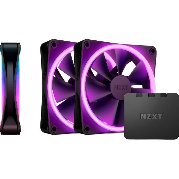 Кулер для корпуса NZXT F120RGB Duo-120mm Dual-sideRGB Fan-Tripl (RF-D12TF-B1)
