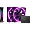 Кулер для корпуса NZXT F120RGB Duo-120mm Dual-sideRGB Fan-Tripl (RF-D12TF-B1)