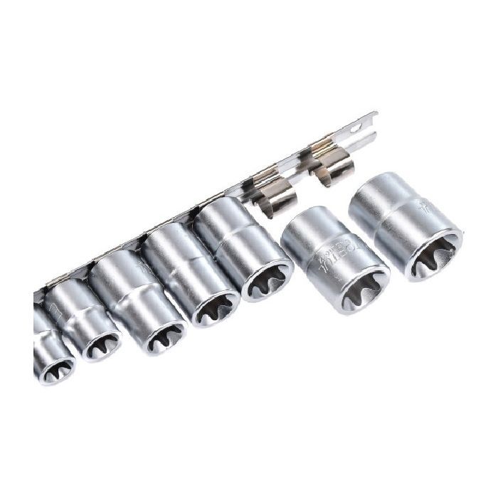 Набір головок Toptul TORX на планці 1/4"-1/2" E4-E24 14шт. (GAAR1402) зображення 2