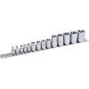 Набір головок Toptul TORX на планці 1/4"-1/2" E4-E24 14шт. (GAAR1402)