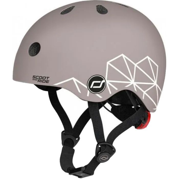 Шлем Scoot&Ride 45-51см, зебра, с фонариком (SR-181206-ZEBRA)
