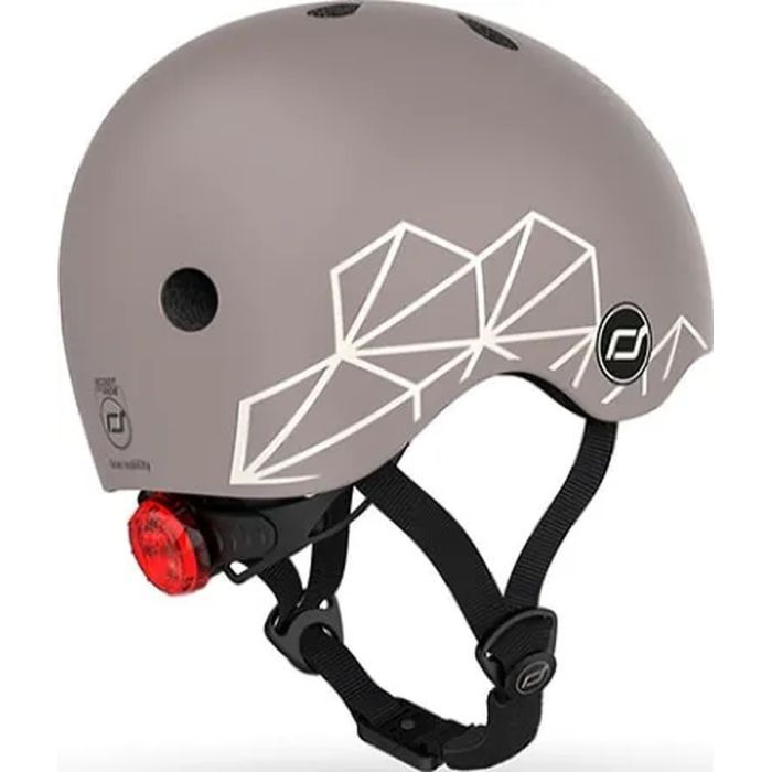 Шлем Scoot&Ride 45-51см, зебра, с фонариком (SR-181206-ZEBRA) изображение 2