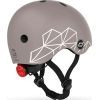 Шлем Scoot&Ride 45-51см, коричневый, с фонариком (SR-181206-BROWNLINES) изображение 2