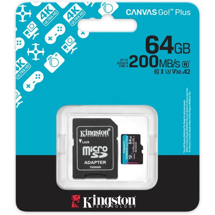 Карта пам'яті Kingston 512GB microSDXC сlass 10 UHS-I U3 V30 A2 Canvas Go Plus G4 (SDCG4/512GB) зображення 3