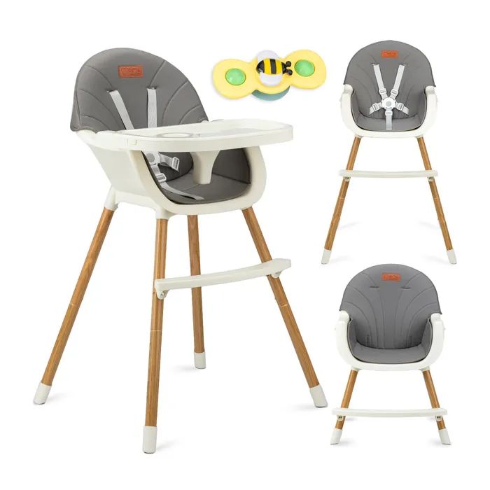 Стілець для годування MoMi Reki 2в1 Grey (KRKA00034) зображення 3
