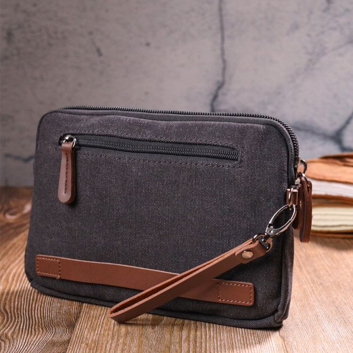 Сумка Vintage Текстильная Черная (21258) изображение 10