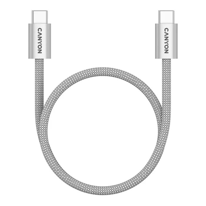 Дата кабель USB-C to USB-C 1.0m 60W Magnet Braided Black Canyon (CND-CCMG60AB15B)