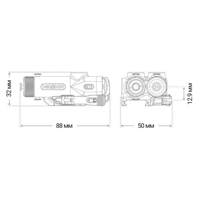 Тактический блок Holosun LE221-RD (LE221R) Red & IR (747048) изображение 10