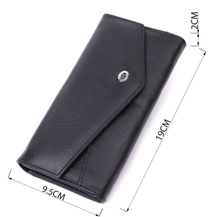 Гаманець ST Leather Шкіряний Чорний (22546) зображення 3