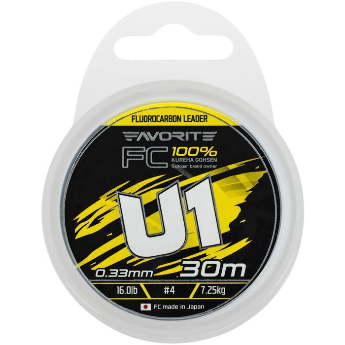 Флюорокарбон Favorite U1 FC 30m 3.0/0.285mm 13.2lb/5.97kg (1693.12.14) изображение 2