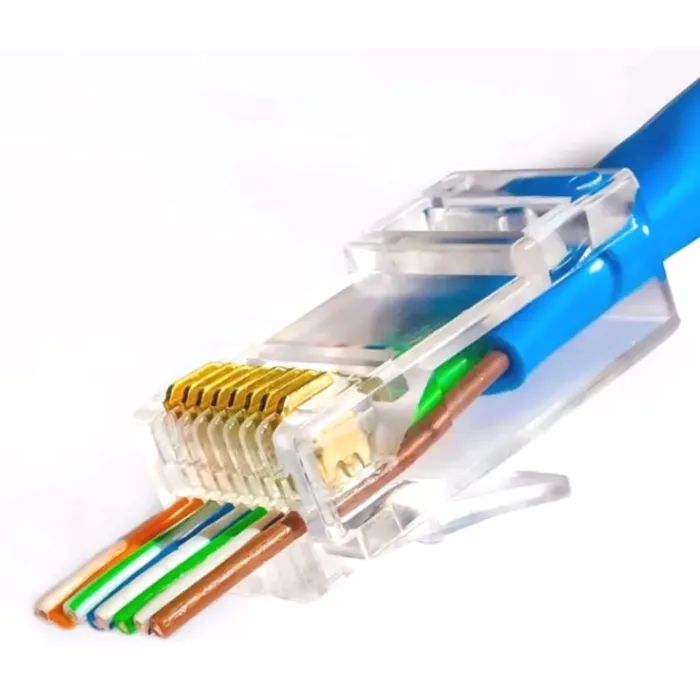 Коннектор RJ45 cat.5e UTP 8P8C, сквозные отверстия, 100шт/пак Kingda (KD-PG8032-C5E/100) изображение 2