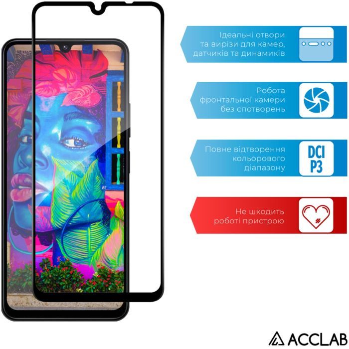 Стекло защитное ACCLAB Full glue Xiaomi Redmi A4 Black (1283126613272) изображение 5