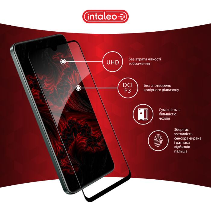 Стекло защитное Intaleo Full Glue Realme C61 Black (1283126594052) изображение 4