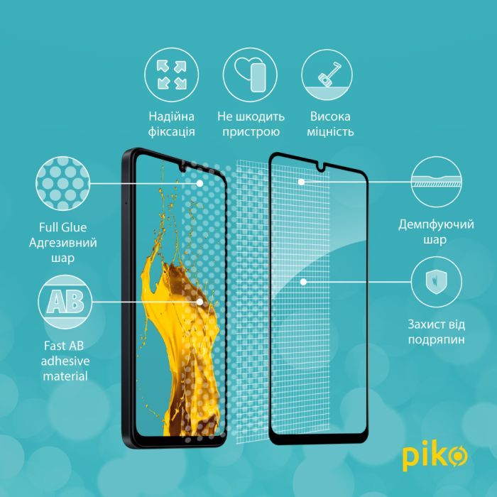Стекло защитное Piko Full Glue Xiaomi Poco C65 Black (1283126583674) изображение 3